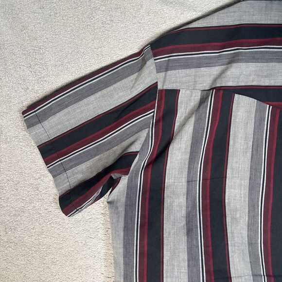 Vintage Rustler Western Shirt Men’s L Pearl Snap Gray Black X Long Tails Yoke - Picture 13 of 13